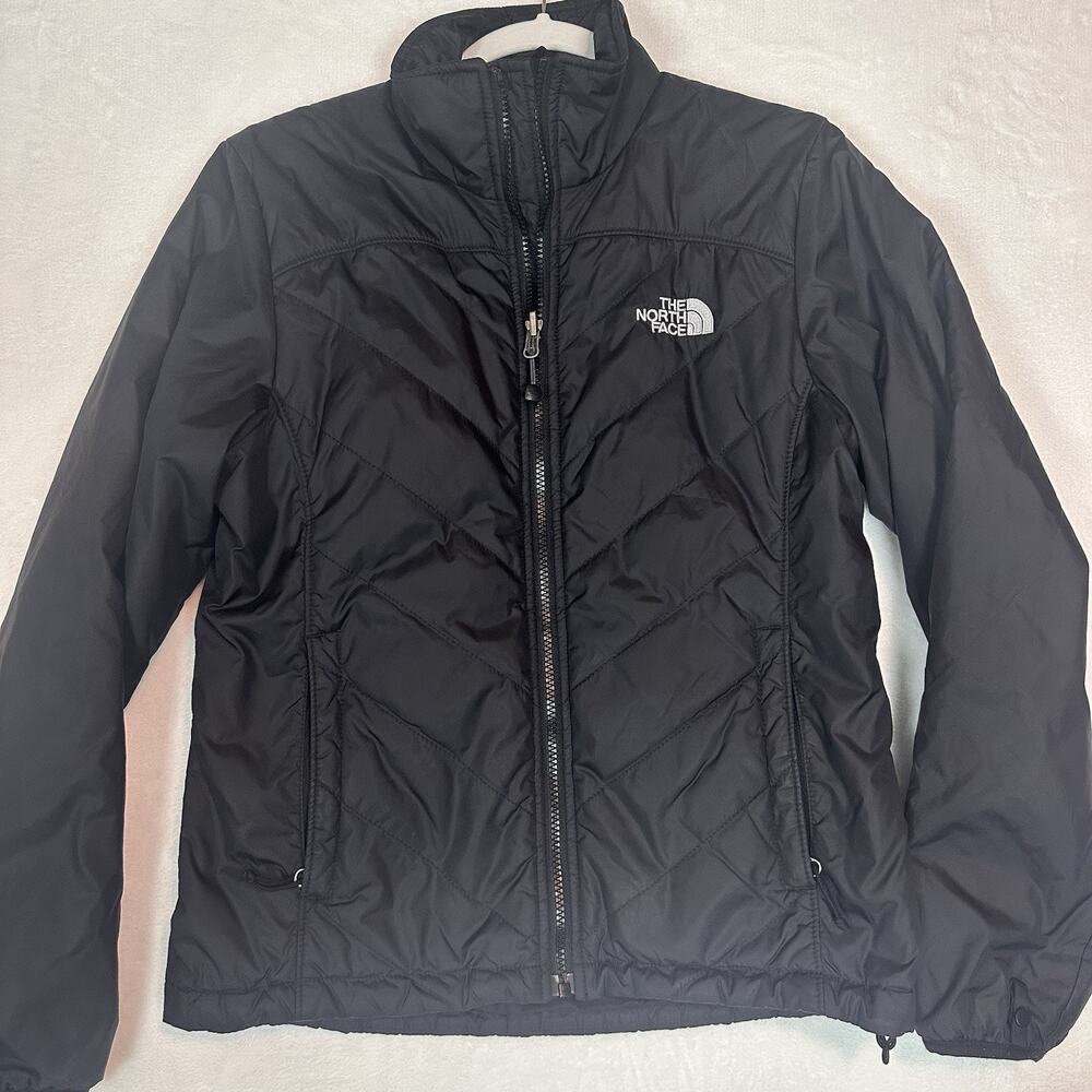 The North Face Women S Quilted Insulated Jacket Black lightweight EUC